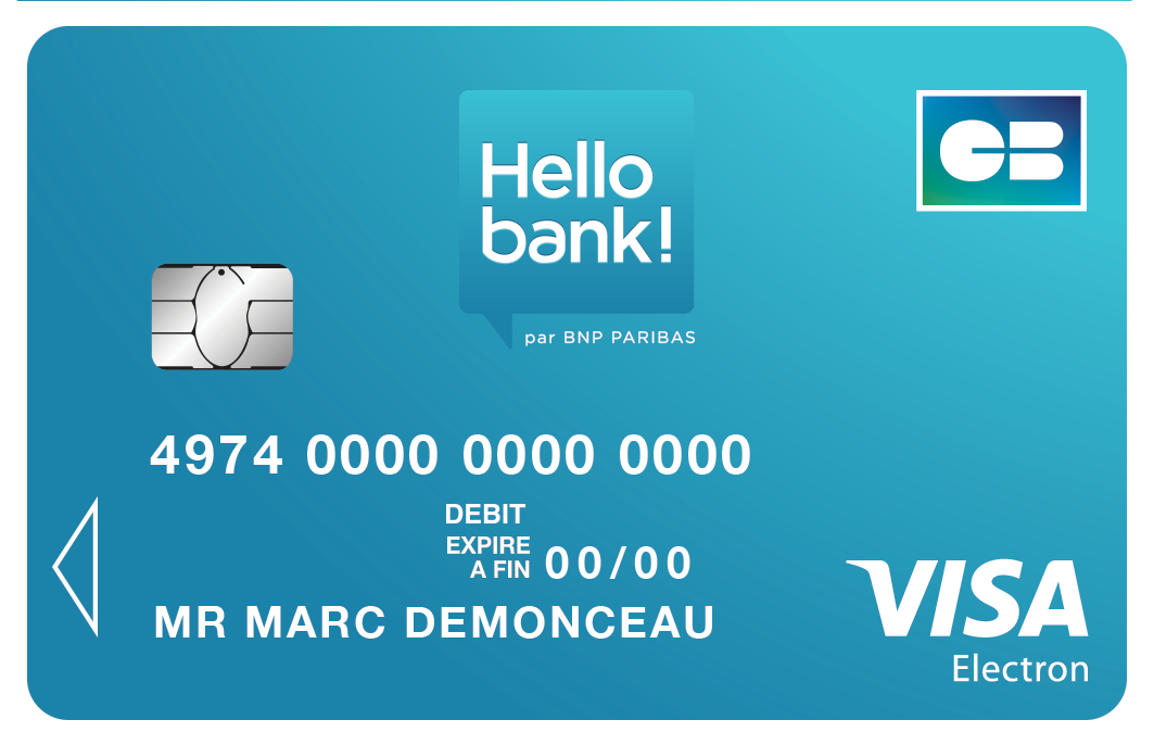 Hello bank. Французская банковская карта. Карты французских банков. Visa Electron. Карта CB.